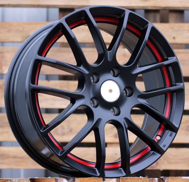 lättmetallfälgar JIL Wheels F40(FM057)Black+RedLine(BR)RACIN(P2)